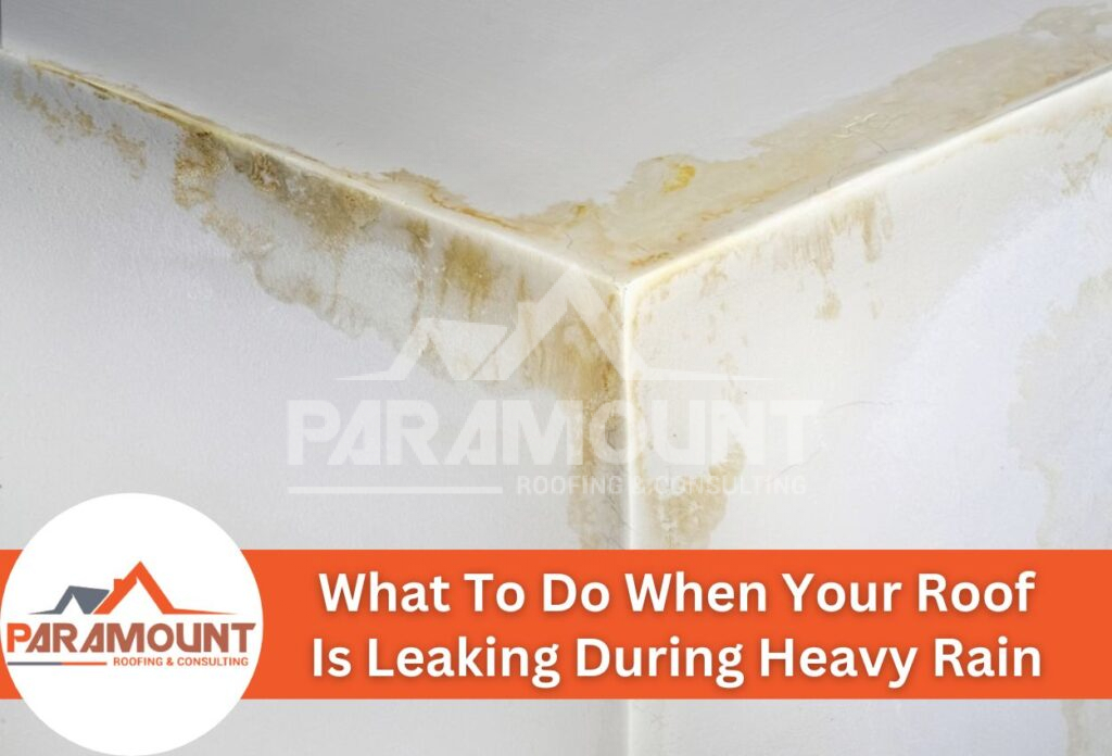 What To Do When Your Roof Is Leaking During Heavy Rain